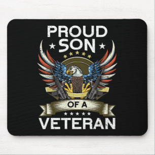 Proud Son of a Veteran USA Flag Proud American Ve Muismat