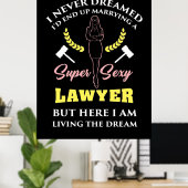 Proud Super Lawyer Lady Poster (Thuiskantoor)