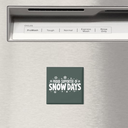 Proud Supporter of Snow Days Winter Snowflake  Magneet (Insitu (Vaatwasser))