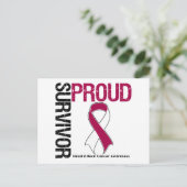 Proud Survivor - hoofd- en nekkanker Briefkaart (Staand voorkant)