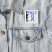 Proud Survivor - Stomach Cancer Vierkante Button 5,1 Cm (In situ)