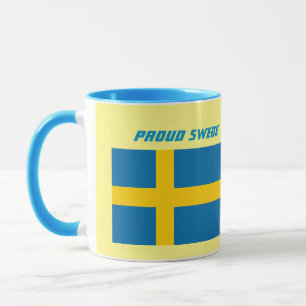 Proud Swede Flag and Crest Mok
