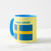 Proud Swede Flag and Crest Mug (Devant gauche)