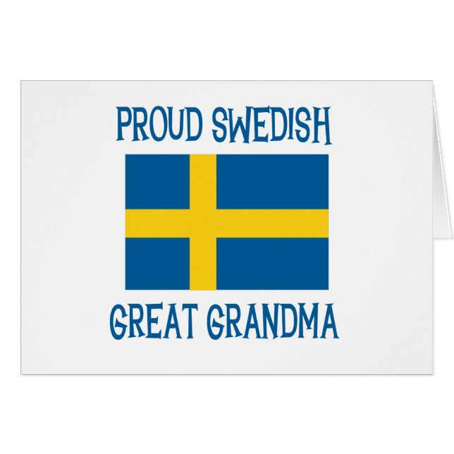 Proud Swedish Great Grandma (Voorkant Horizontaal)