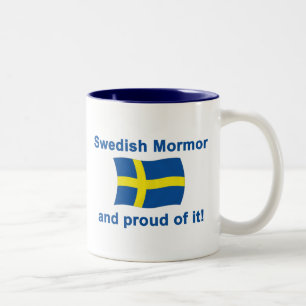 Proud Swedish Mormor (grootmoeder) Tweekleurige Koffiemok