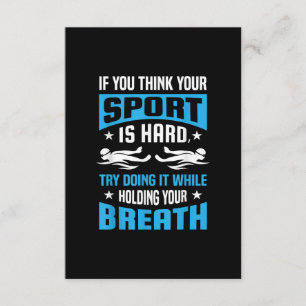 Proud Swimming Lover Quote Gifts Swimmer Gezegde Informatiekaartje