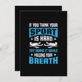 Proud Swimming Lover Quote Gifts Swimmer Gezegde Kaart (Voorkant / Achterkant)