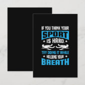 Proud Swimming Lover Quote Gifts Swimmer Gezegde Kaart (Voorkant / Achterkant)