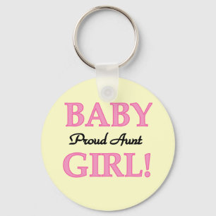 Proud tante Baby Girl Tshirts en cadeautjes Sleutelhanger