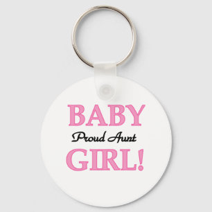 Proud tante Baby Girl Tshirts en cadeautjes Sleutelhanger
