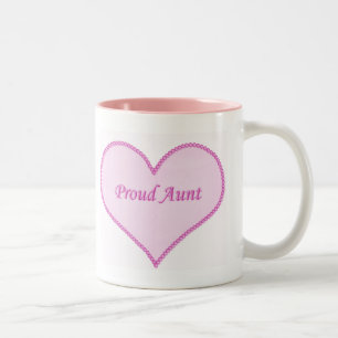 Proud tante Mok, roze Tweekleurige Koffiemok