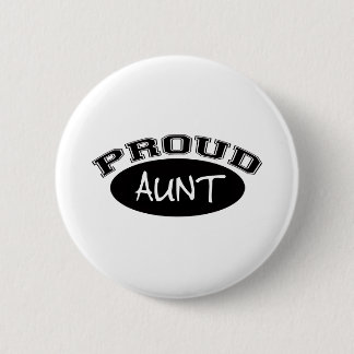 Proud tante (zwart) ronde button 5,7 cm