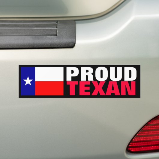 Proud Texan Bumpersticker (Op auto)
