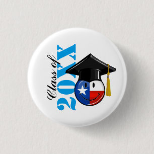 Proud Texas Afstuderen glimlachen Ronde Button 3,2 Cm