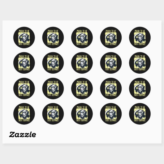 Proud To Be 988 Chimpanzee 2 Ronde Sticker (Vel)