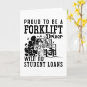 Proud To Be A Forklift Driver Forklift Operator Kaart (Gele Bloem)