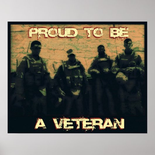 Proud to be a Veteran Poster (Devant)