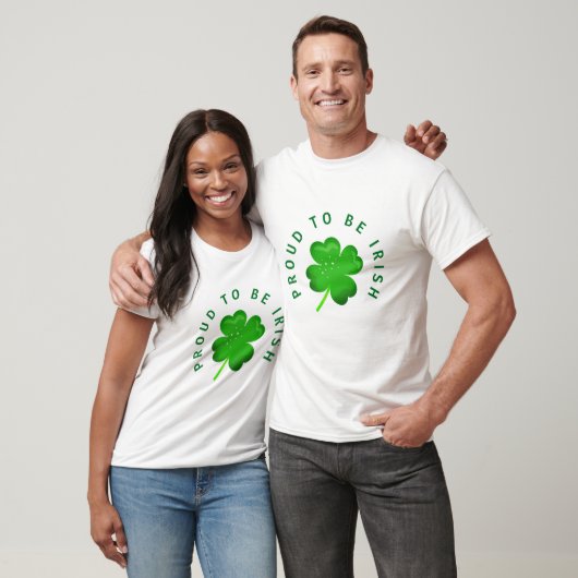 Proud to be Irish St Patrick's Shamrock Clover T-shirt (Unisex)