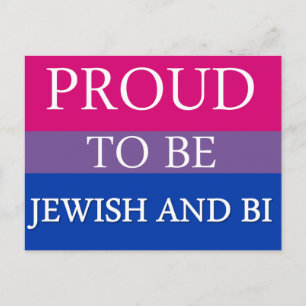 Proud to be Jewish and Bi Briefkaart