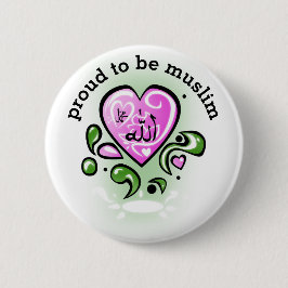 proud to be  muslim ronde button 5,7 cm