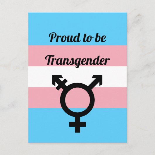 Proud to be Transgender | Trans Pride Briefkaart (Voorkant)