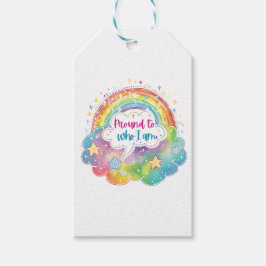 Proud to Who I Am Rainbow Art Self Love Pride Gift Cadeaulabel