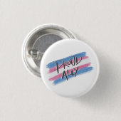 Proud Trans Ally-knop Ronde Button 3,2 Cm (Voorkant /achterkant)