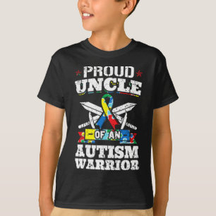 Proud Uncle Of An Autism Warrior Autistic Awarenes T-shirt