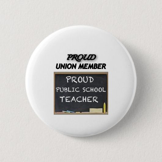 PROUD UNION-TEACHER RONDE BUTTON 5,7 CM (Voorkant)