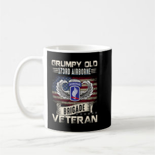 Proud US Army 173rd Airborne Brigade Grumpy Old V Koffiemok