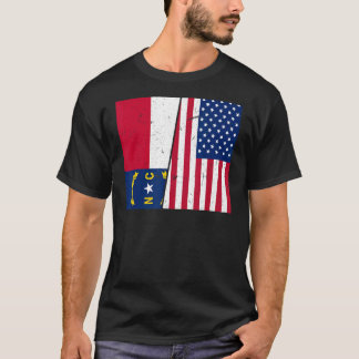 Proud Usa - thuisland vlag North Carolina T-shirt
