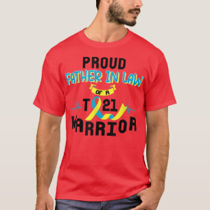 Proud vader in rechte van een T21 Warrior Down Syn T-shirt