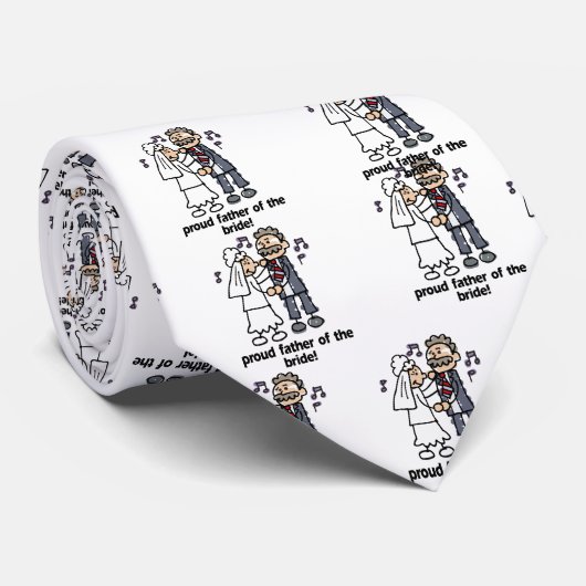 Proud vader van de bruid stropdas (Opgerold)