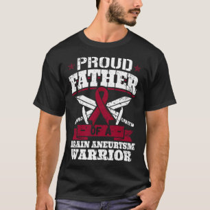 Proud vader van een brein-aneurysm-waakzaamheid t-shirt