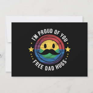 Proud van je bevrijdt papa Hugs Gay Pride Ally LGB Kaart