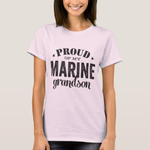 Proud van mijn MARIENE kleinzoon T-shirt