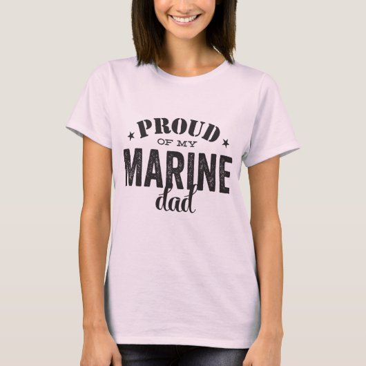 Proud van mijn MARINE vader T-shirt (Voorkant)