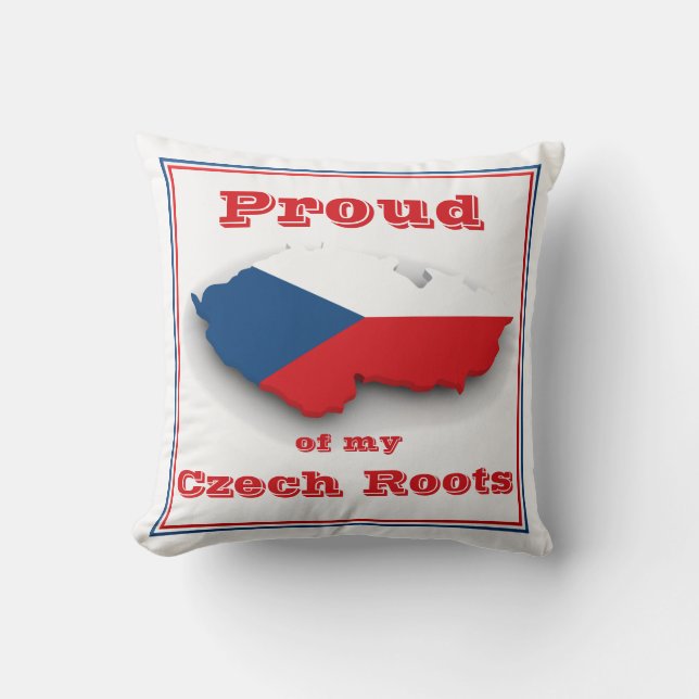 Proud van mijn Tsjechisch Roots Pillow Kussen (Voorkant)