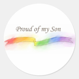 Proud van mijn zoon ronde sticker