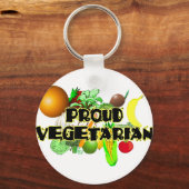 Proud vegetarian sleutelhanger (Voorkant)