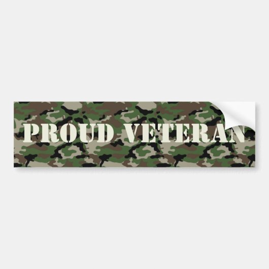 Proud Veteran-Bumpersticker Bumpersticker (Voorkant)