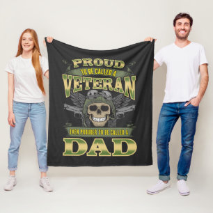 Proud Veteran Prouder wordt vader genoemd Fleece Deken