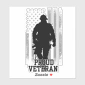 Proud Veteran Sticker (Vel)