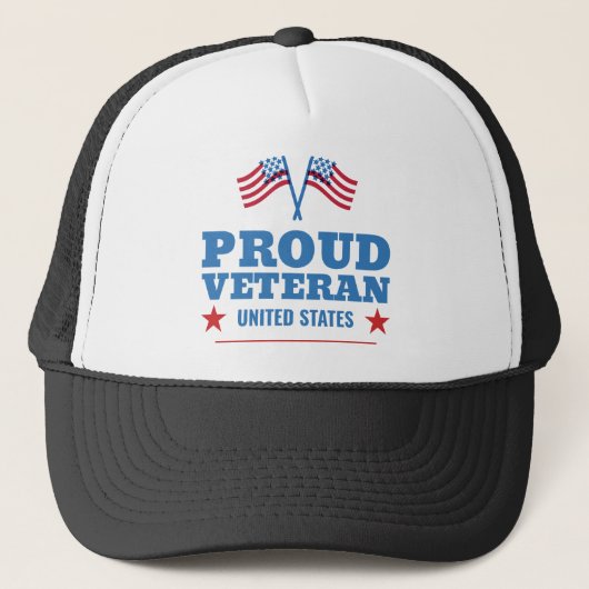 Proud Veteran Verenigde Staten Trucker Pet (Voorkant)