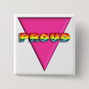 Proud Vierkante Button 5,1 Cm