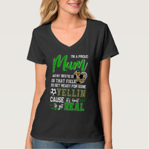 Proud Voetbal Mum Soccer Familie die aan 2 aanpass T-shirt