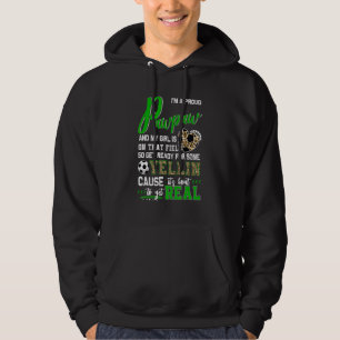 Proud Voetbal Pawpaw Voetbal Familie die aan elkaa Hoodie