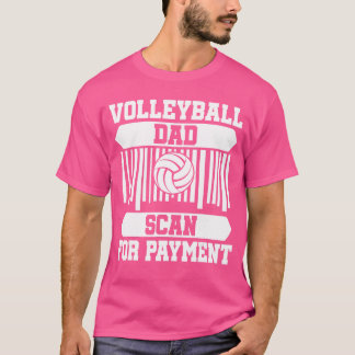 Proud Volleyball Dad Fathers Day girl boy funny T-shirt