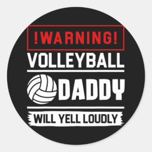 Proud Volleyball Dad Funny grootst fan Will Ronde Sticker
