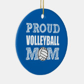 Proud Volleyball Mam-versiering Keramisch Ornament (Rechts)